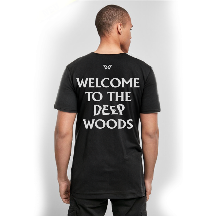 Welcome to the DEEP WOODS Unisex T-Shirt Black (Reflective Print)