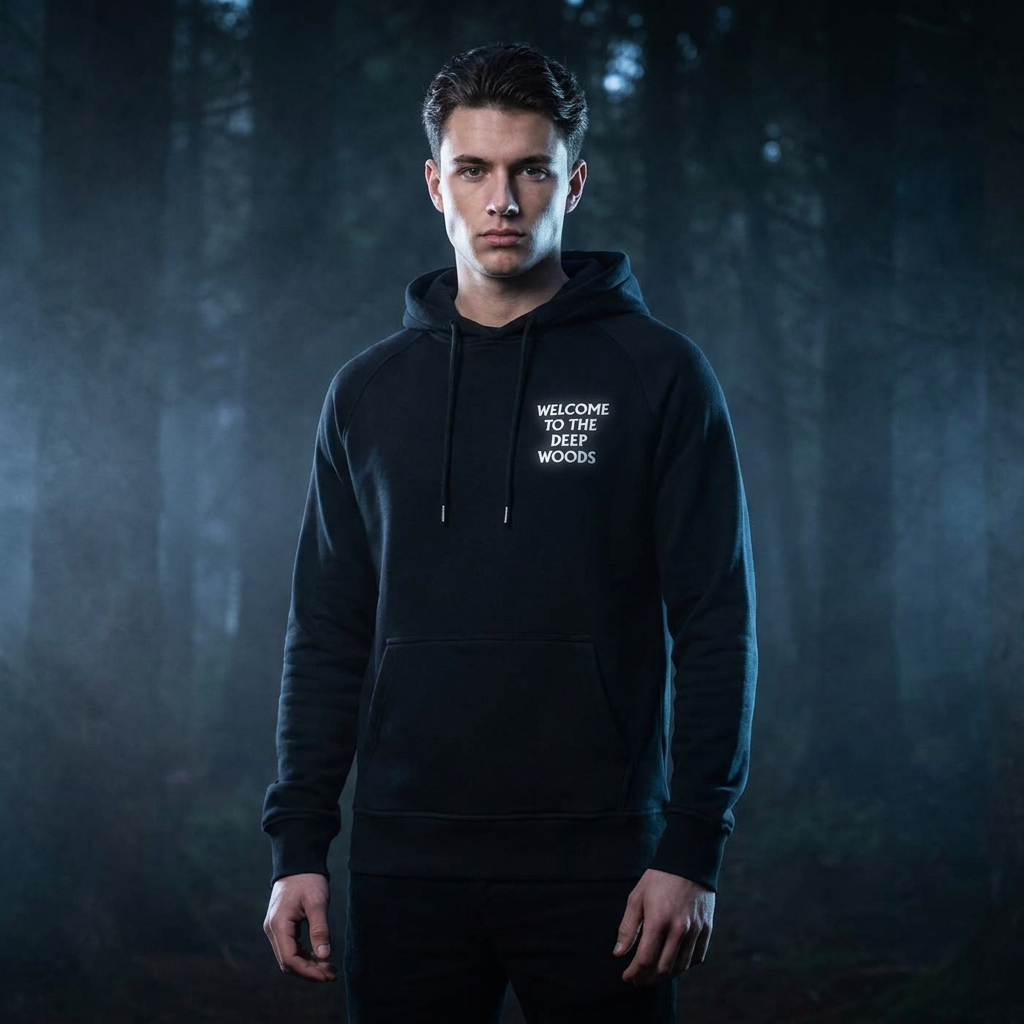 WTTDW Hoodie an Mann getragen – Reflective Print