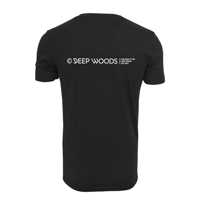EDICIÓN LIMITADA © DEEP WOODS Camiseta unisex Negra (Estampado reflectante)