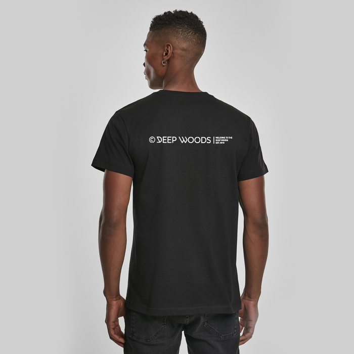 EDICIÓN LIMITADA © DEEP WOODS Camiseta unisex Negra (Estampado reflectante)